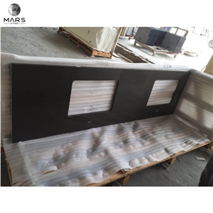 2Cm3cm Pure Black Quartz Kitchn Top Kitchen Countertops