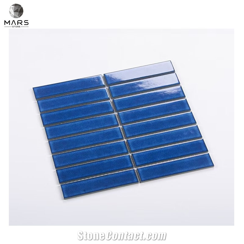30*30Mm Modern Waterline Swimming Pool Glass Mosaic Tiles
