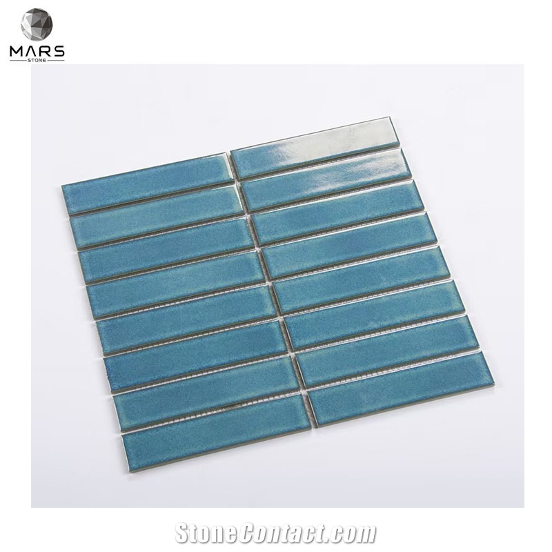 30*30Mm Modern Waterline Swimming Pool Glass Mosaic Tiles