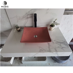 Artificial Cement Terrazzo Stone Washbasin Round Hand Basin