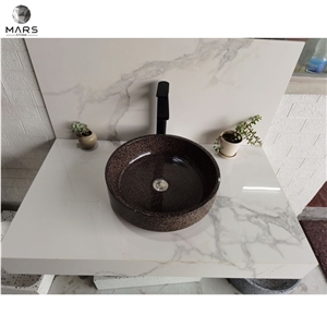 Artificial Cement Terrazzo Stone Washbasin Round Hand Basin