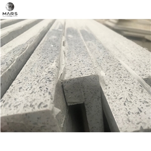 Artificial Mirror Sparkle White Grey Quartz Stone Kitchen Tops
