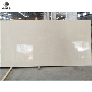 Artificial Stone Beige Quartz Batticino Hotel Countertop
