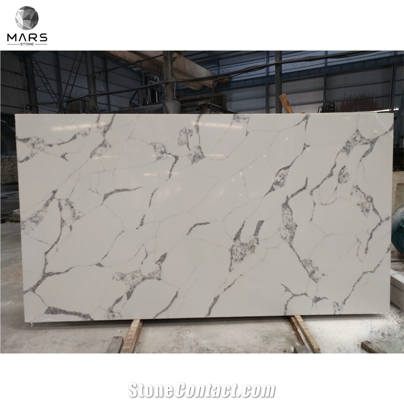 Artificial Stone Clear Quartz Slab Price For Kitchen Top