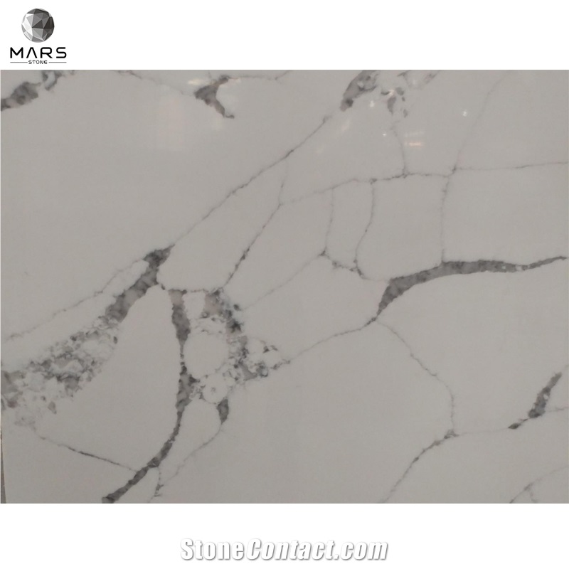 Artificial Stone Clear Quartz Slab Price For Kitchen Top