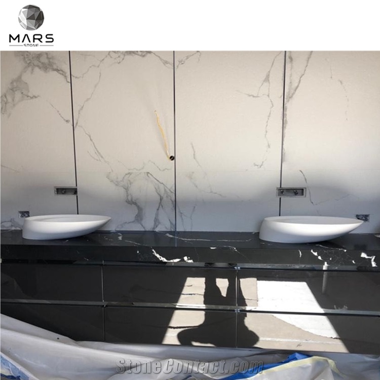 Black Artificial Quartz Stone Bar Counter Top Countertop