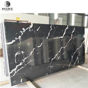 Black Artificial Quartz Stone Bar Counter Top Countertop