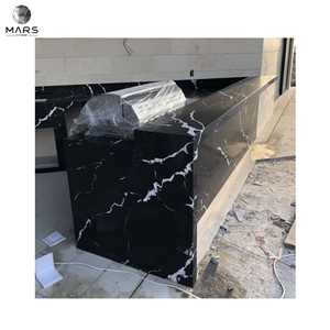 Black White Veins Quartz Countertops Nero Margiua