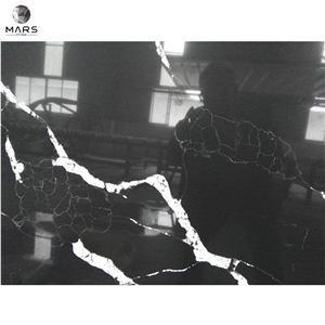 Black White Veins Quartz Countertops Nero Margiua