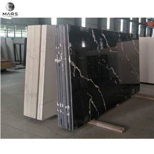 Black White Veins Quartz Countertops Nero Margiua