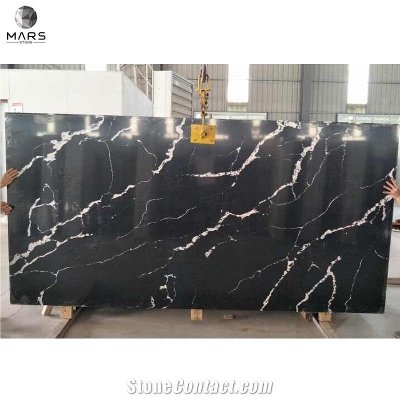 Black White Veins Quartz Countertops Nero Margiua