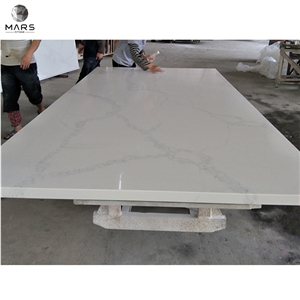Calacatta White With Grey Veins Patttern Kitchen Top