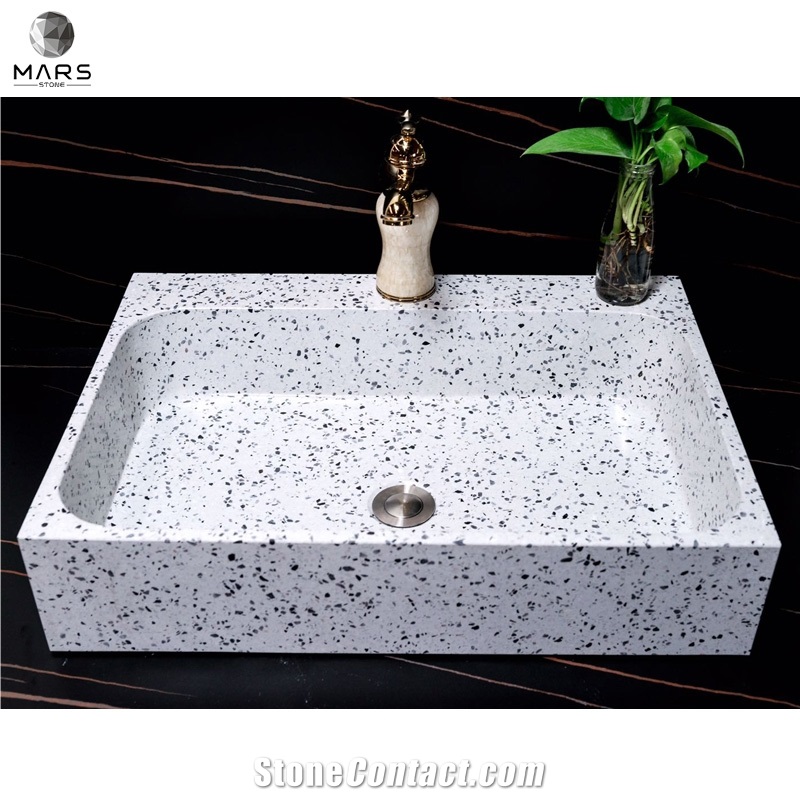 Cheap Price Terrazzo Round Square Bathroom Sink Washbasin