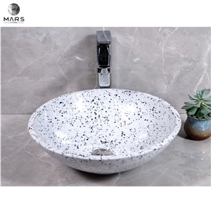 Cheap Price Terrazzo Round Square Bathroom Sink Washbasin