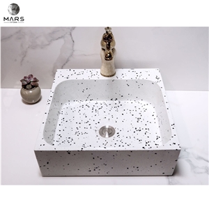 Cheap Price Terrazzo Round Square Bathroom Sink Washbasin