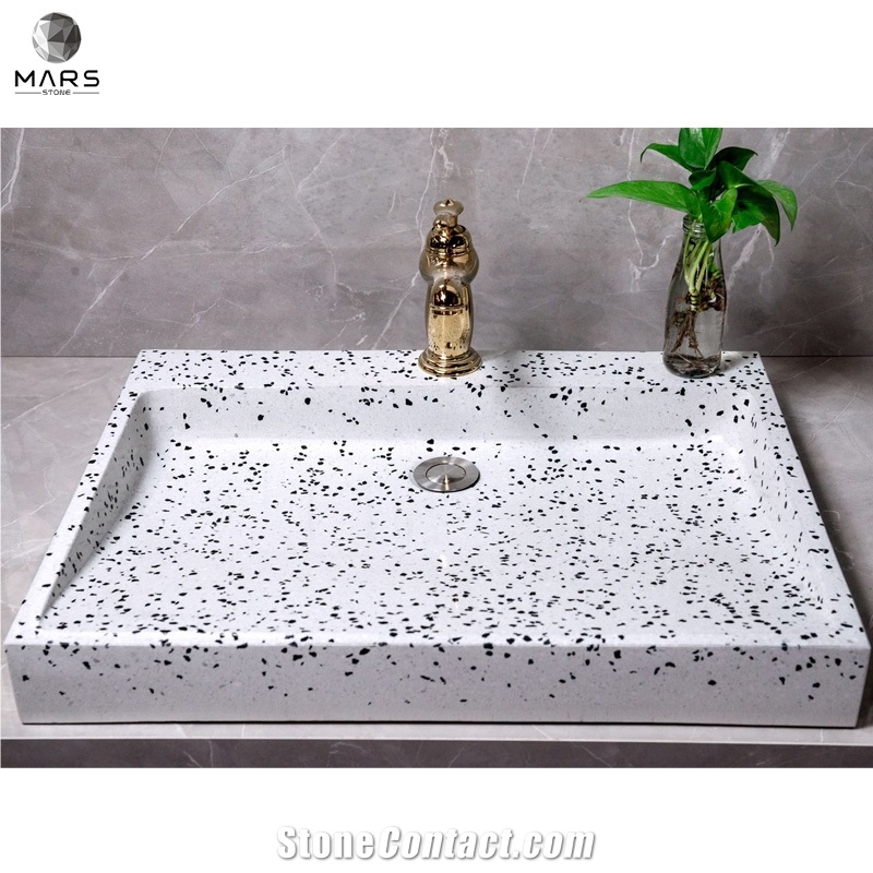 Cheap Price Terrazzo Round Square Bathroom Sink Washbasin