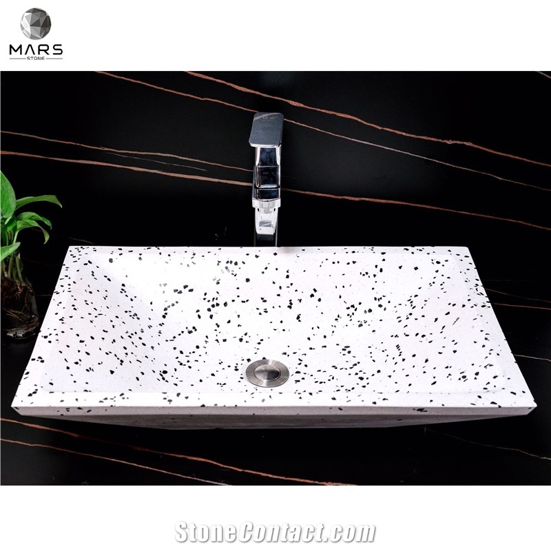 Cheap Price Terrazzo Round Square Bathroom Sink Washbasin