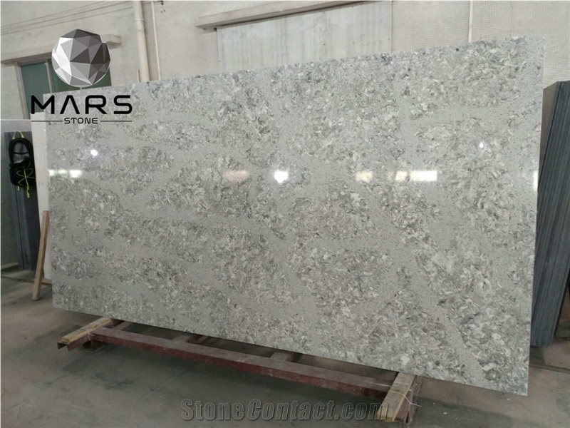 Factory Hot Sale Cheap Silver Fox Grey Quartz Slabs Stone
