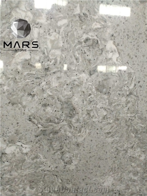 Factory Hot Sale Cheap Silver Fox Grey Quartz Slabs Stone