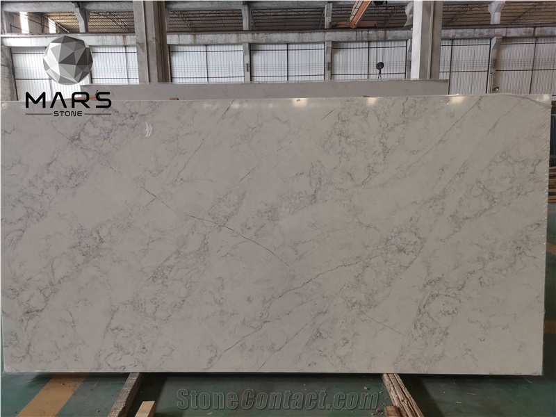 Flower White Veins Quartz Slabs And Artificial Quartz Stone