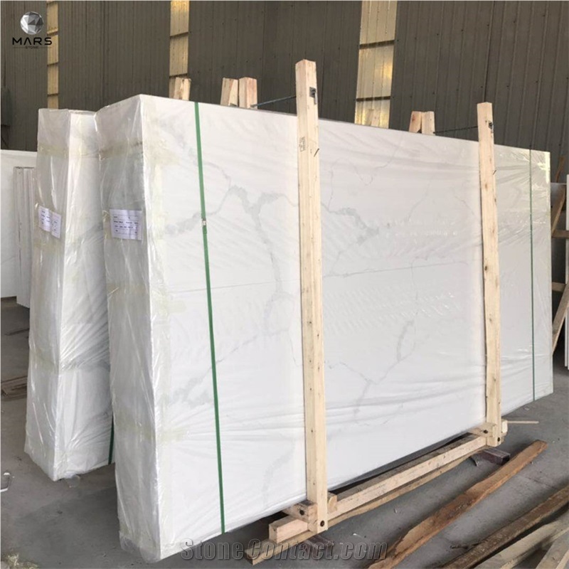 Good Price China Artificial Calacatta White Quartz Stone