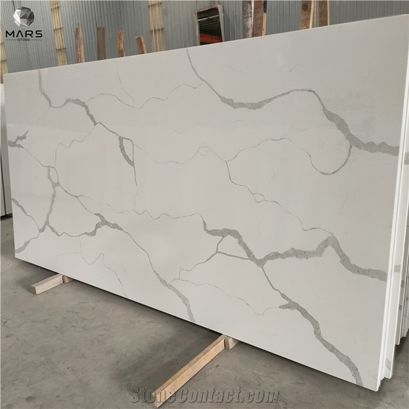 Good Price China Artificial Calacatta White Quartz Stone