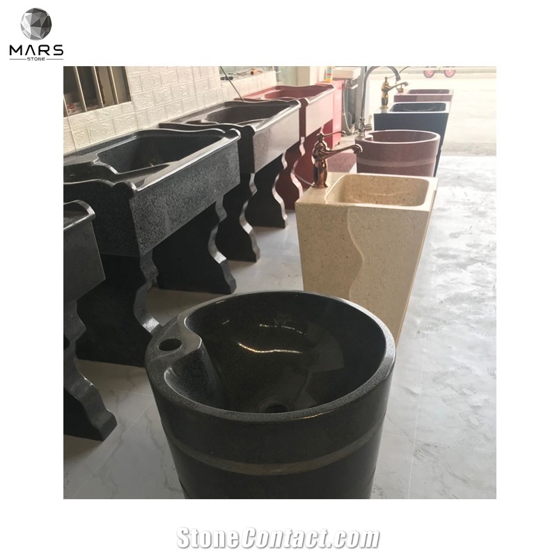 High Quality Artificial Terrazzo Popular Pedestal Wash Basin