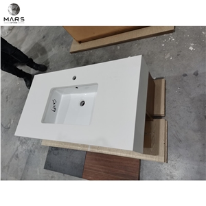 Home Design White Quartz Kitchen Countertop