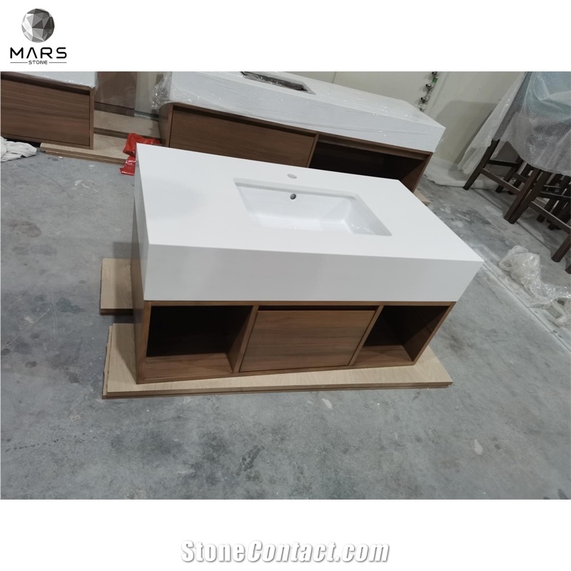 Home Design White Quartz Kitchen Countertop