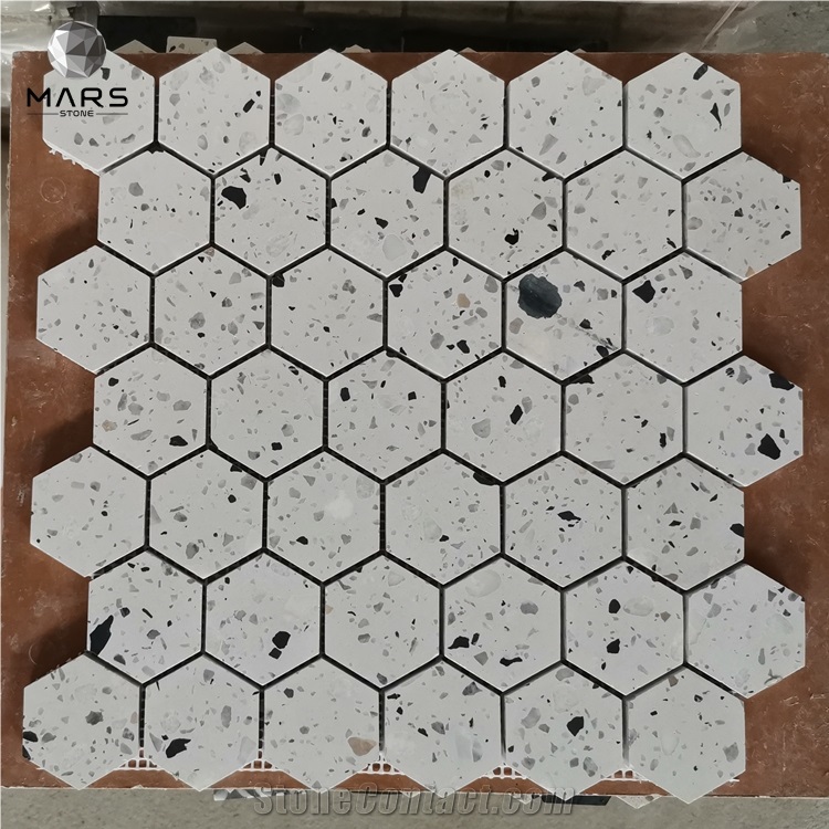 Hot Selling Cement Hexagon Terrazzo Mosaic Tiles
