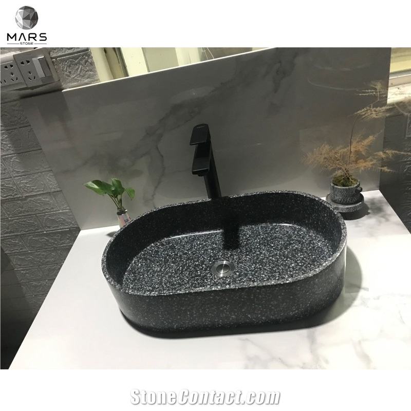 Living Room Dining Room Black Terrazzo Wash Basin
