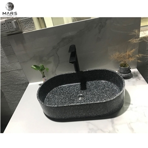 Living Room Dining Room Black Terrazzo Wash Basin