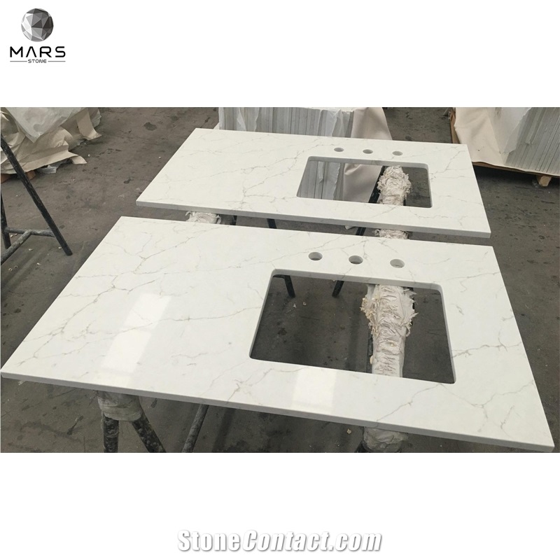 Luxury Design White Quartz Kitchen Top Quartz