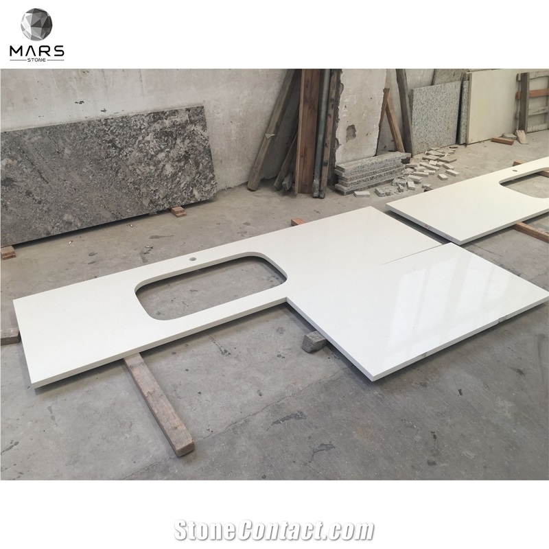 Luxury Design White Quartz Kitchen Top Quartz