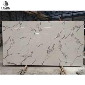 Luxury Home Design Pure White Quartz Countertop Kitchen
