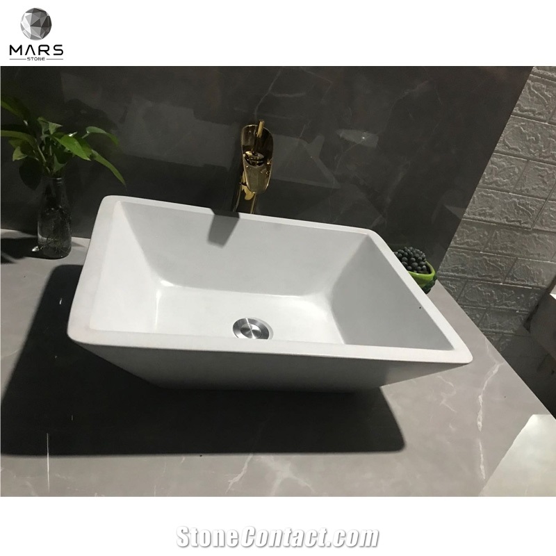 Man Made Stone Design Sinks Bathroom Unique Wash Basin