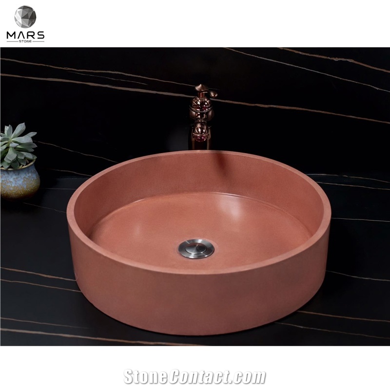 Man Made Stone Design Sinks Bathroom Unique Wash Basin