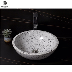 Modern Fashion Artificial Terrazzo Wash Basin Round Shape