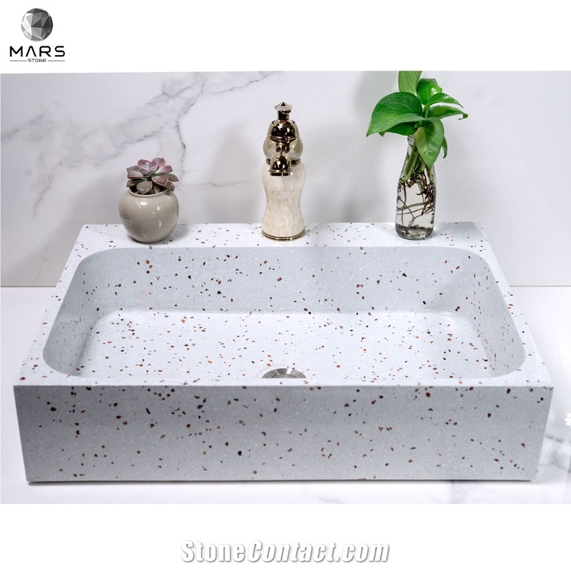 Modern Fashion Black Terrazzo Color Rectangle Wash Sink