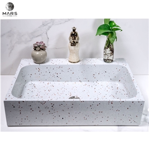 Modern Fashion Black Terrazzo Color Rectangle Wash Sink