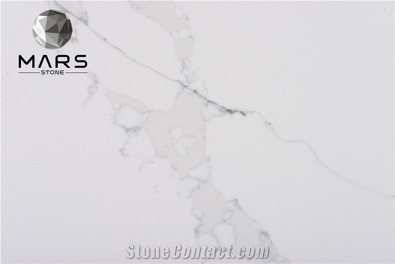 New Design And Good Price Calacatta White Marble Quartz Slab