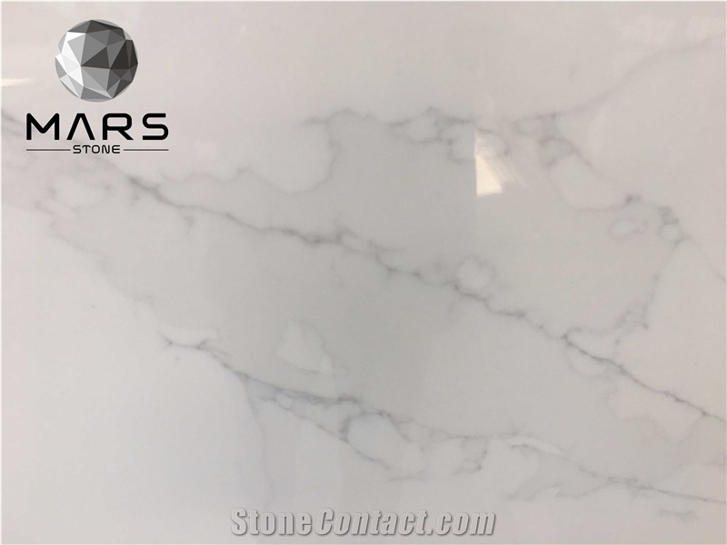 New Design And Good Price Calacatta White Marble Quartz Slab