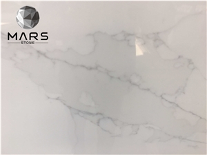 New Design And Good Price Calacatta White Marble Quartz Slab