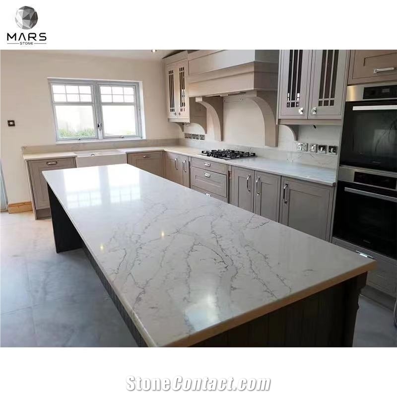 Quartz Stone China Artificial Stone White Vein Countertop