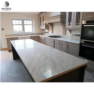 Quartz Stone China Artificial Stone White Vein Countertop