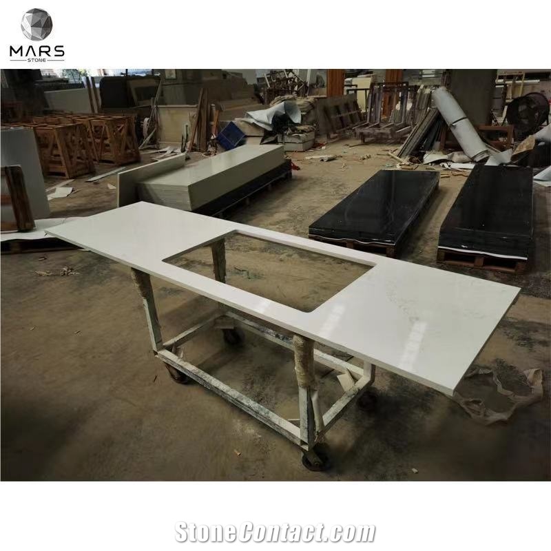 Quartz Stone China Artificial Stone White Vein Countertop