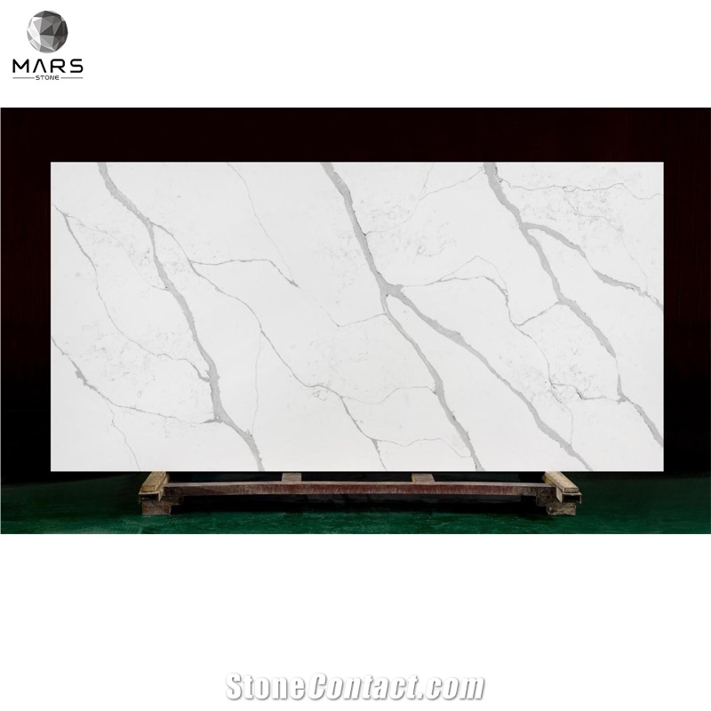 Thick Calacatta White Quartz Stone Countertops