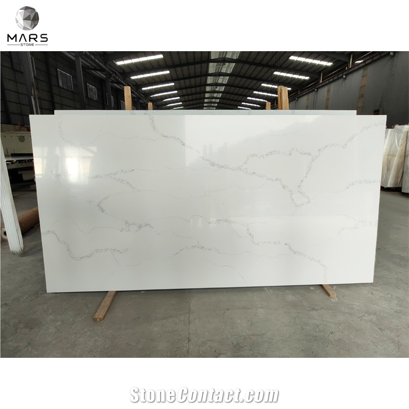 Thick Calacatta White Quartz Stone Countertops