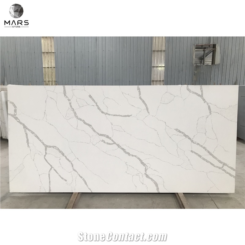 Thick Calacatta White Quartz Stone Countertops