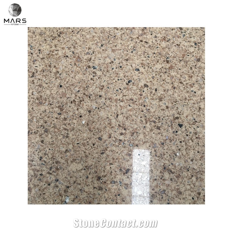 USA Supermarket Hotel Brown Quartz Stone Backsplash Tops
